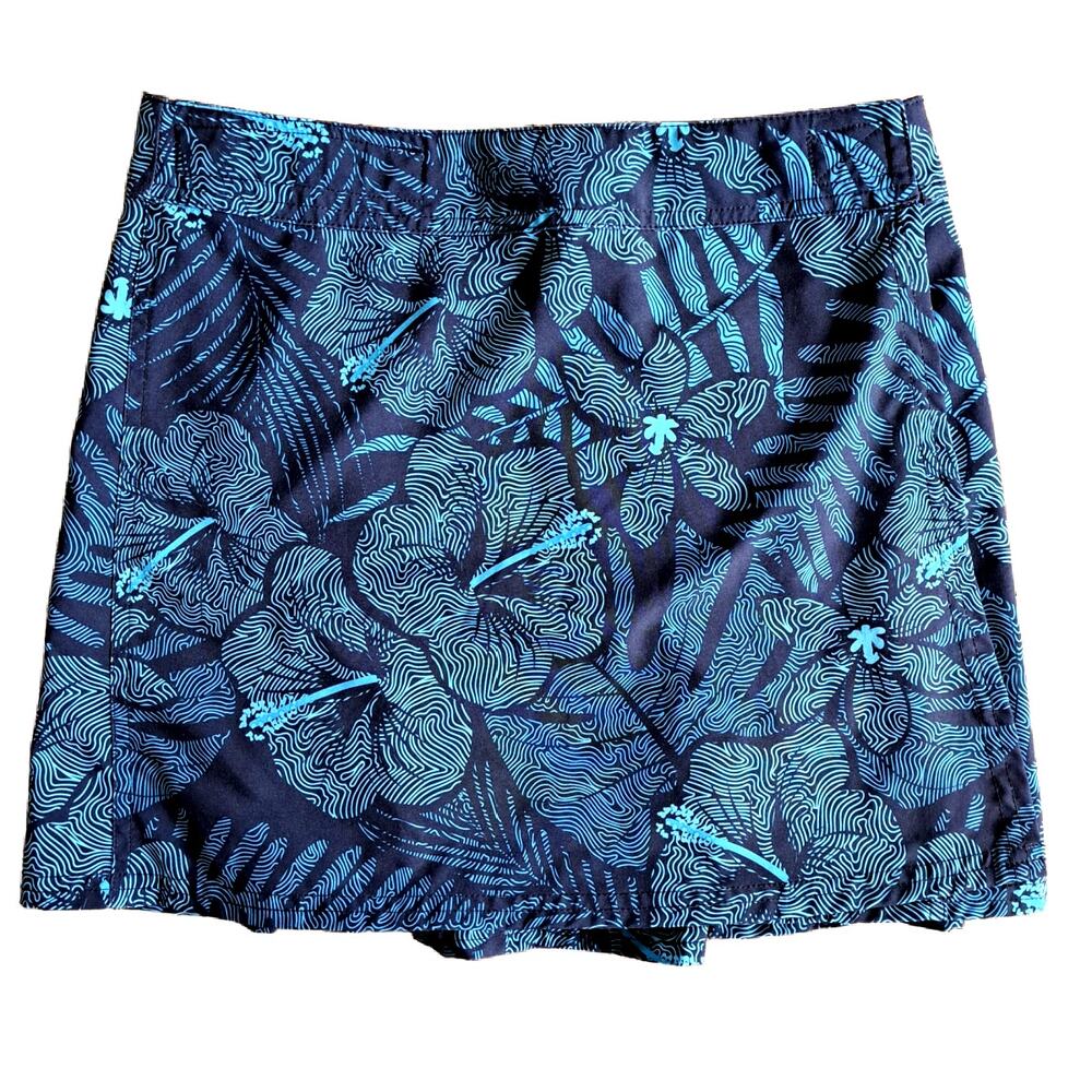 RipSkirt Hawaii Wrap Mini Skirt X-Small Length 1 Coverup Moonlight Maui Blue - Picture 11 of 12